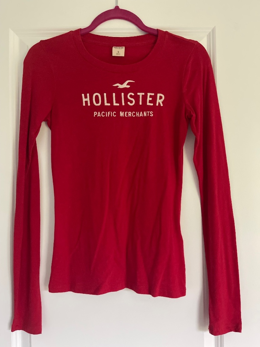 Hollister Red Long Sleeve Shirt Size Small Preowned